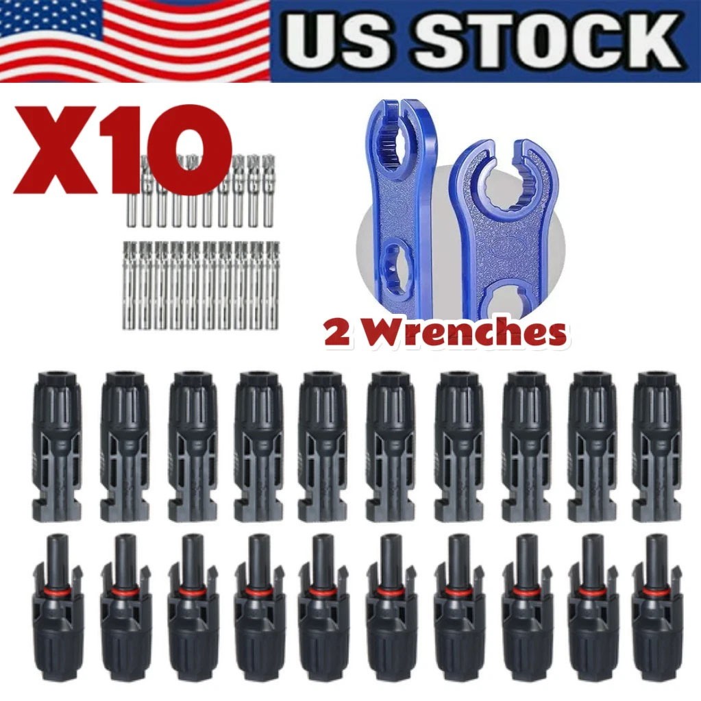 10Set Male Female Wire Cable Connector Set Solar Panel Waterproof Connector
