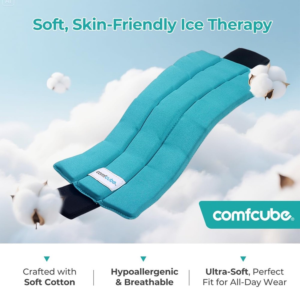 Ice Pack for Injuries, Reusable 2 Hours Long Lasting Flexible Cold Ice Pack W...