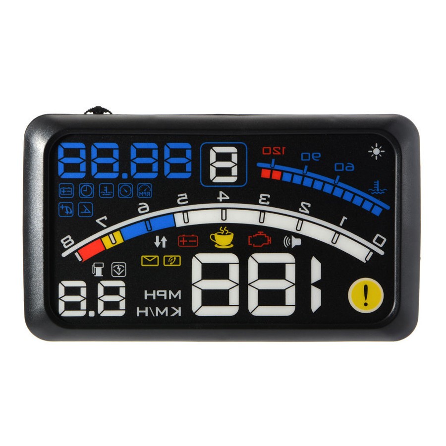 5.5" Car HUD Head-Up Display OBD2 Dashboard Speedometer Projector Speed Warning