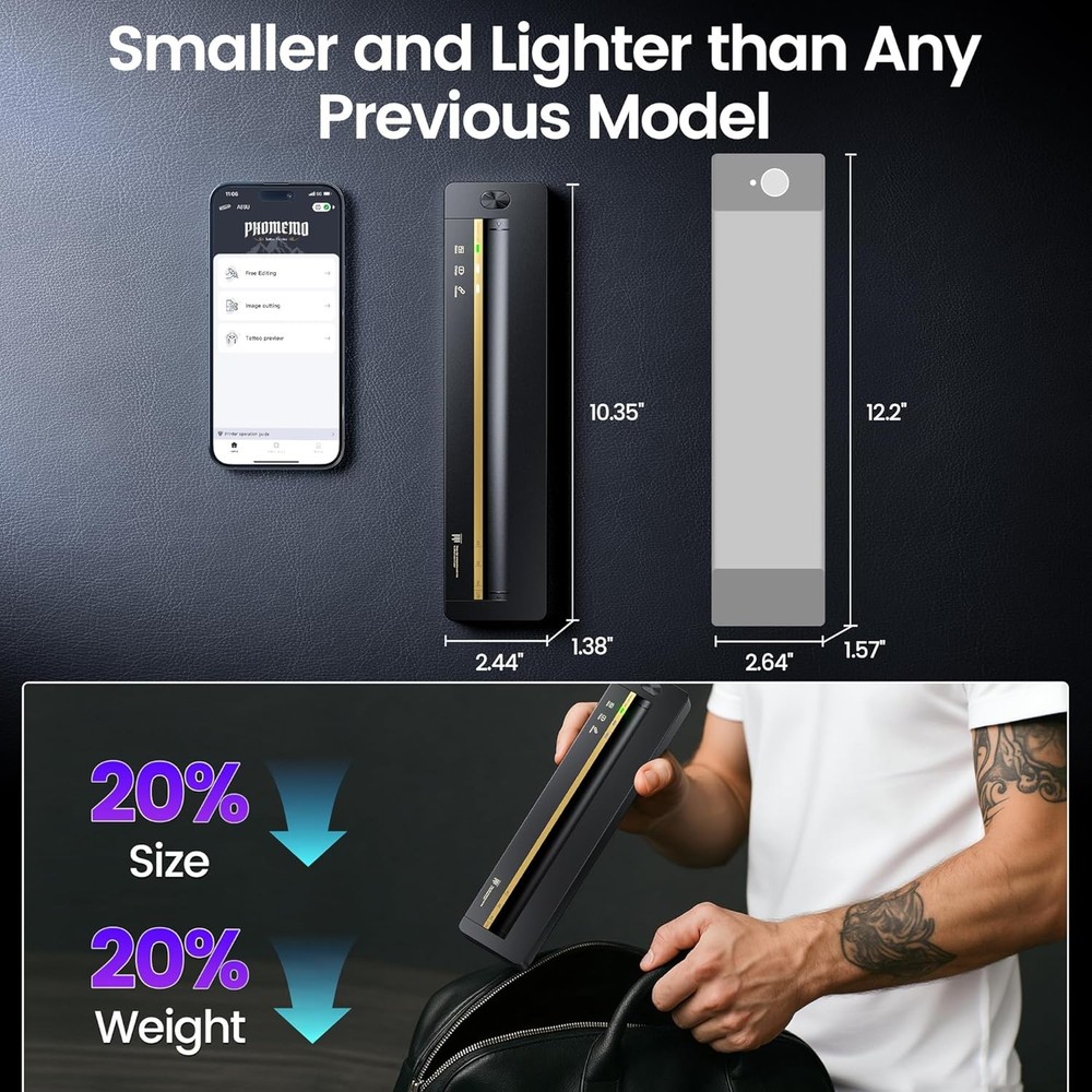 Phomemo Tattoo Stencil Printer Thermal Wireless Tattoo Printer Bluetooth Printer
