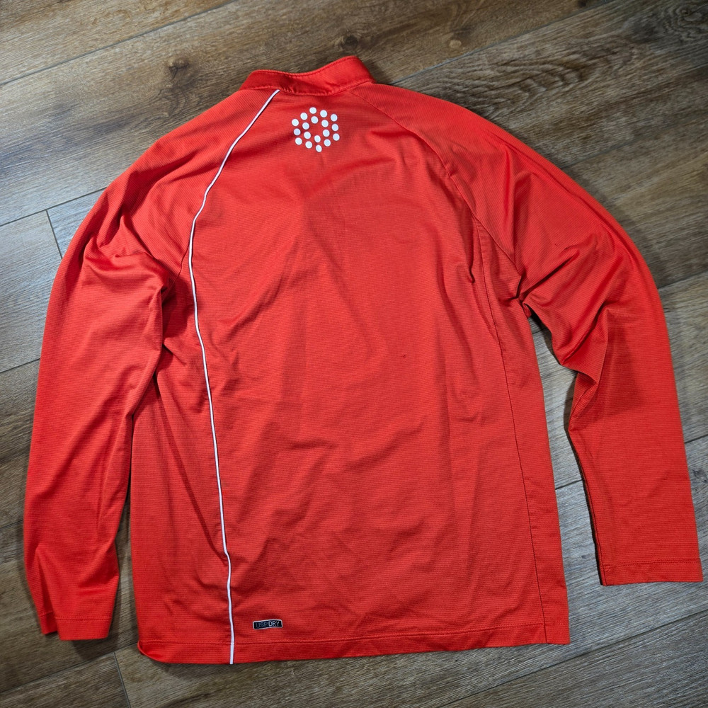 PUMA Golf Mens M Red 1/4 Zip Performance Pullover Jacket USP Dry