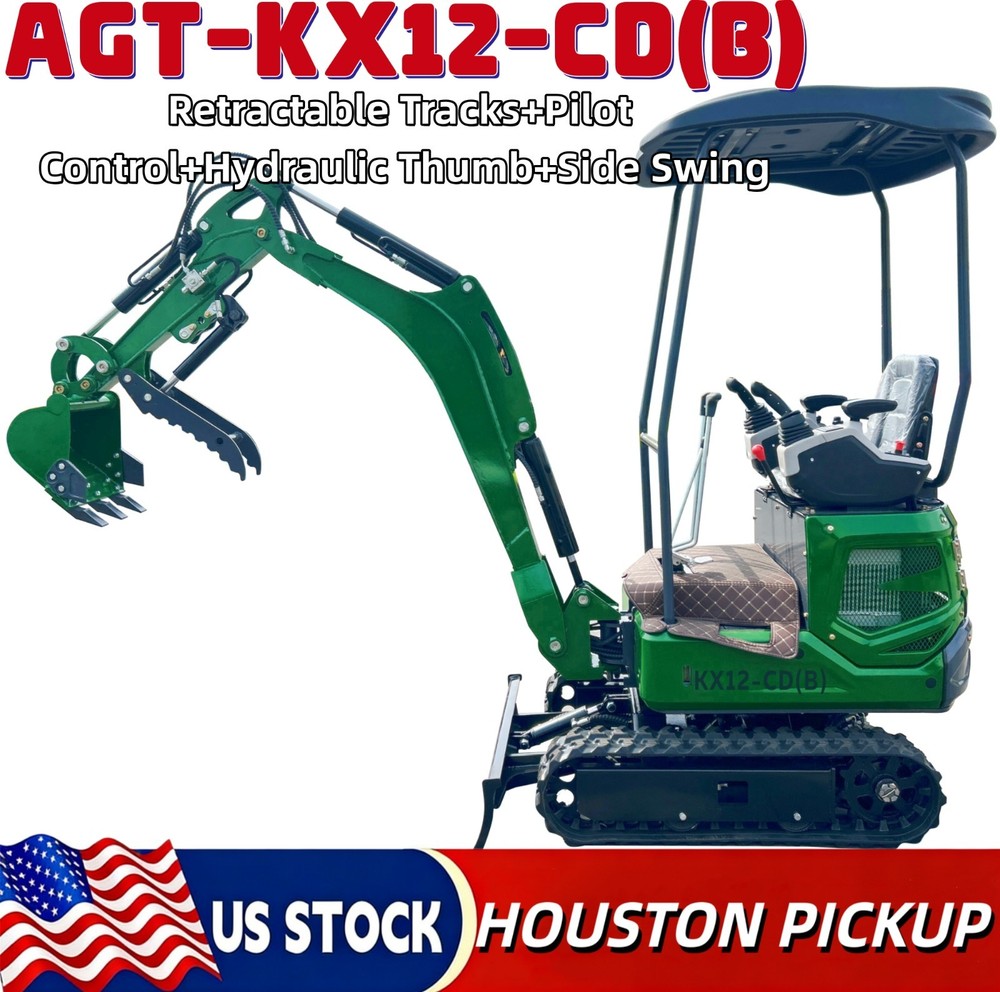 LOCAL PICKUP AGT B&S Engine Mini Excavator w/ Retractable Track-PILOT SYSTEM