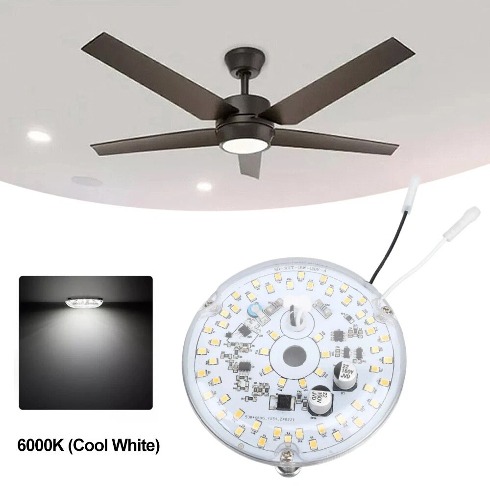 3.93‘’ LED Ceiling Fan Light LED Module Light Panel 3000K-6000K/120V/18W/2000LM*