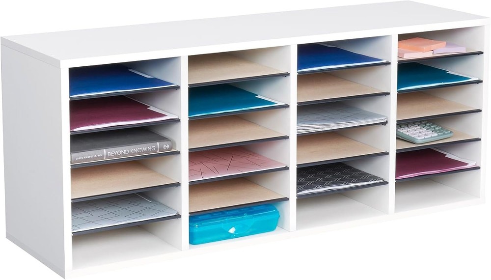 Literature Organizer 12 Compartments Office & Classroom Mailbox W/ Adjustable