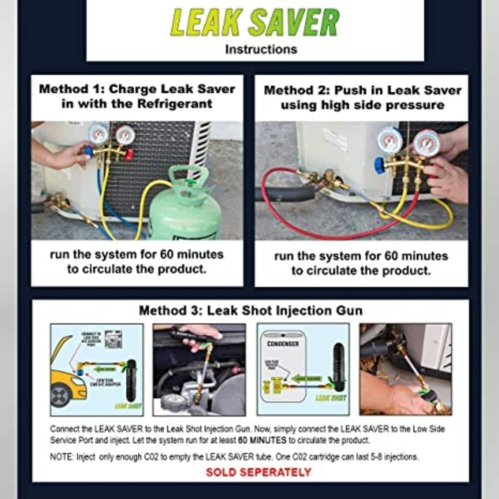Leak Saver Direct Inject UV - 3 Pack - HVAC & Automotive Refrigerant Leak Sealer