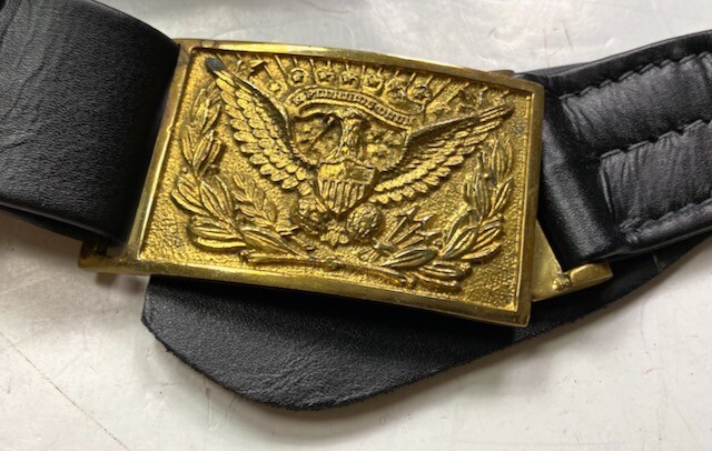 CIVIL WAR US UNION OFFICER M1851 LEATHER SWORD SABER BELT & BUCKLE