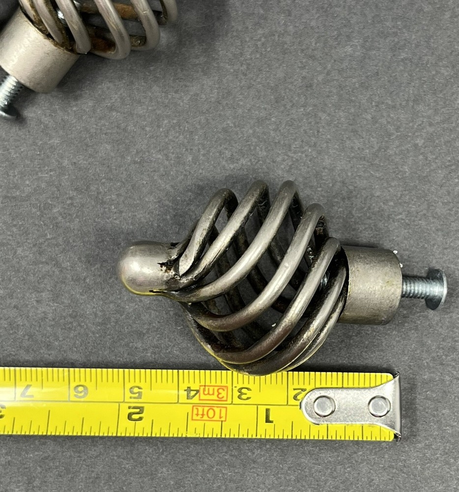 Spiral Metal Cabinet Drawer Pulls Knobs Set of 4 Used