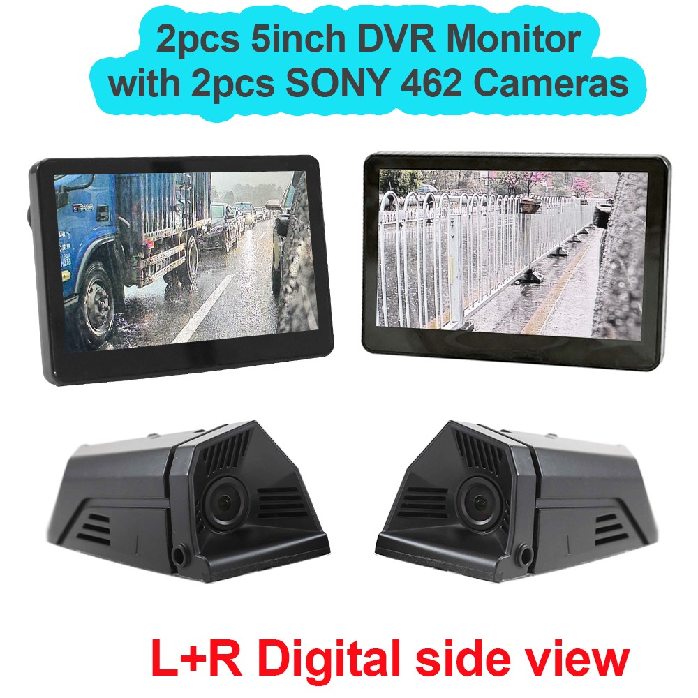 Side View Camera & Streaming Media Dashcam Kit Night Vision Wide Angle IP68