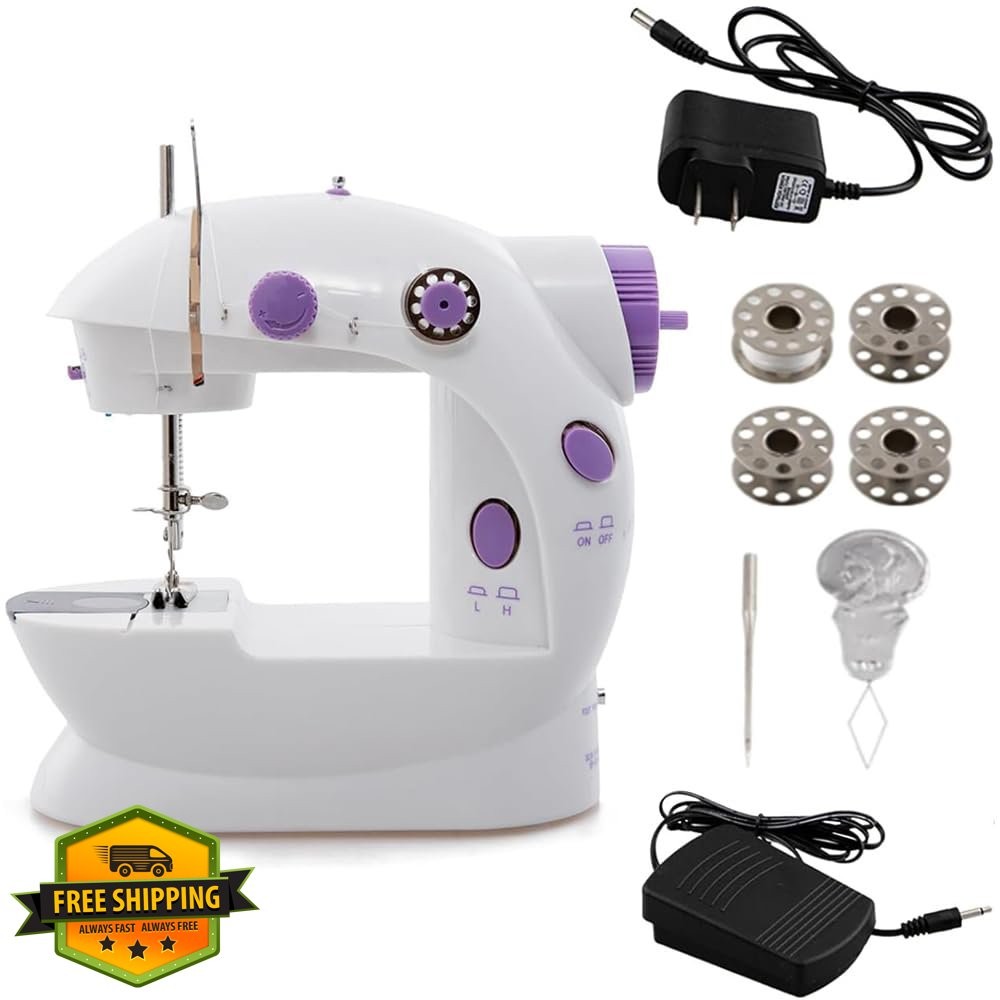 Kucehiup Mini Sewing Machine, Portable for Beginners, Craft Projects