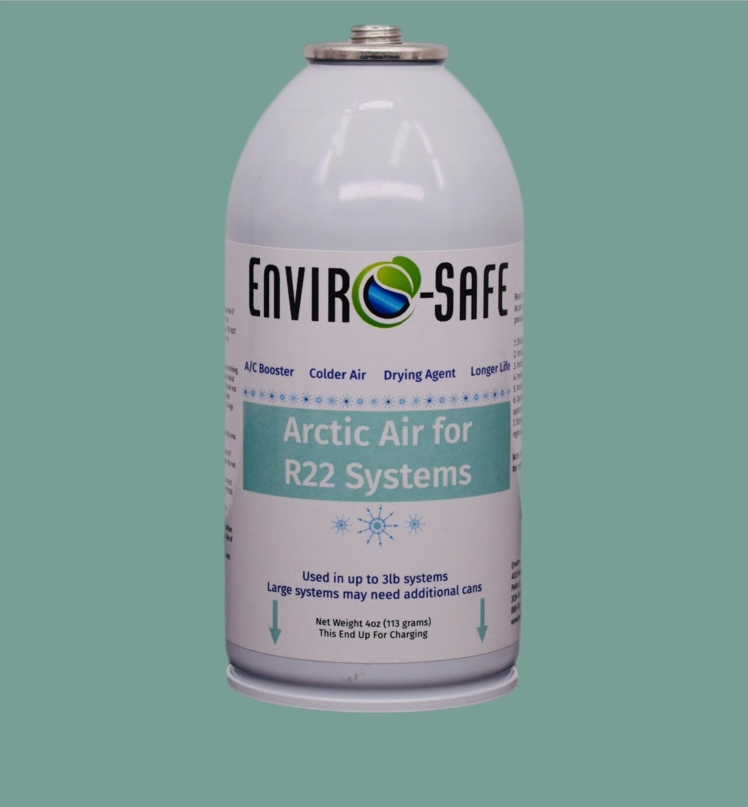 Arctic Air for R22 | 6 Cans + Brass Gauge | 4oz EnviroSafe | Get Colder Air!