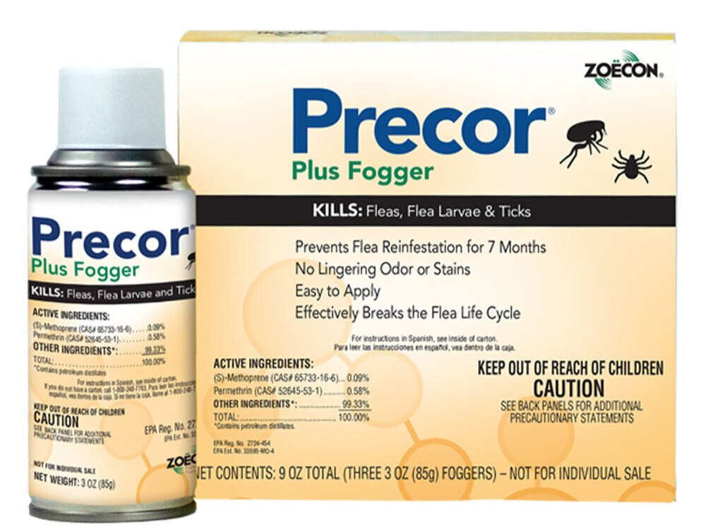 Precor Plus IGR Fogger Bomb 6 Cans ~ Kills Fleas Hatching Eggs Flea Tick Control