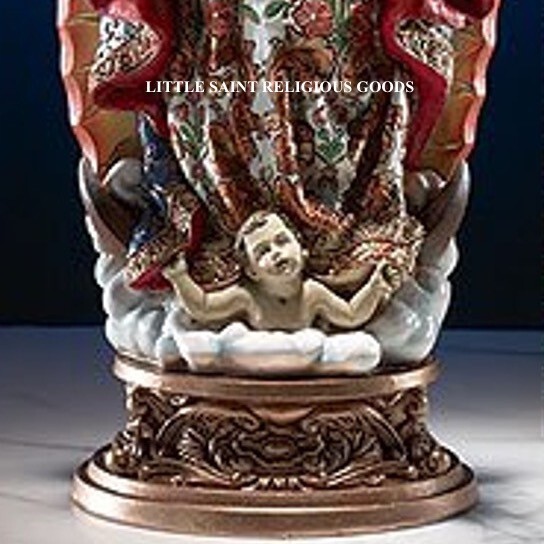 Ornate Our Lady Of Guadalupe Statue, 10-1/4'' High (USUALLY SHIP WITHIN 2 DAYS)