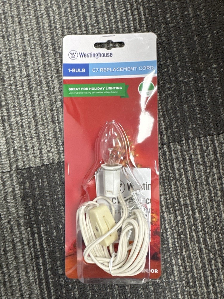 Westinghouse One Bulb Replacement Cord Replacement Cord White PVC