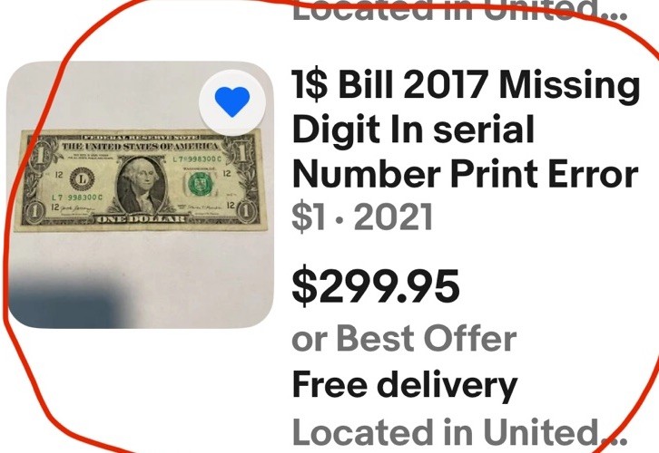 "INSUFFICIENT INK ERROR" MISSING 6 In SERIAL #’s & BLACK 3’s UNCIRCULATED BEP 🧱
