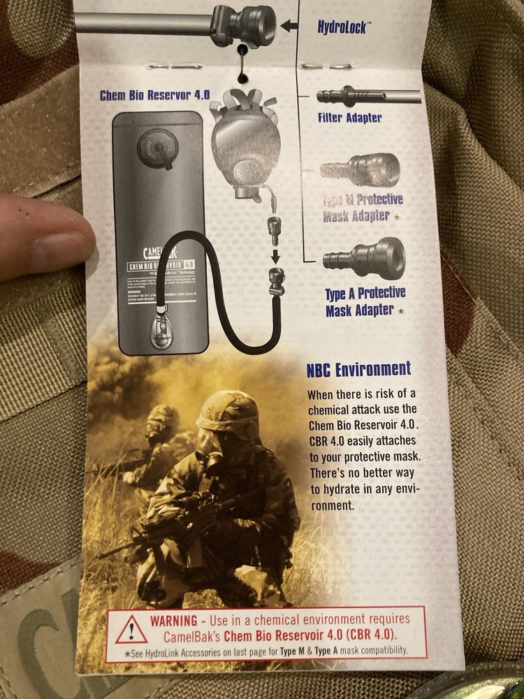 TWO ITEMS: Camelbak Desert Camo BFM Maximum Gear Backpack AND 3 Liter Mule