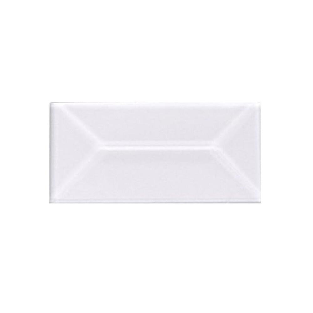 3/4"X 2" Clear Peaked Rectangle Glass Bevel 10Pack