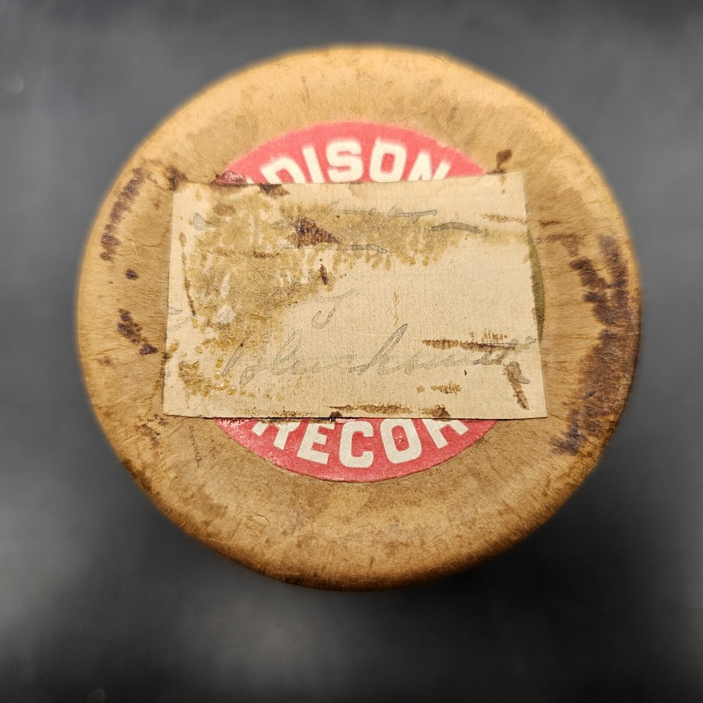 Edison Brown Wax Cylinder Record
