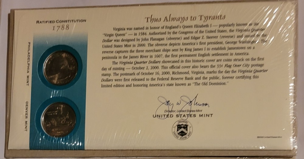 2001 Kentucky P&D State Quarter FIRST DAY COVERS - U.S. MINT