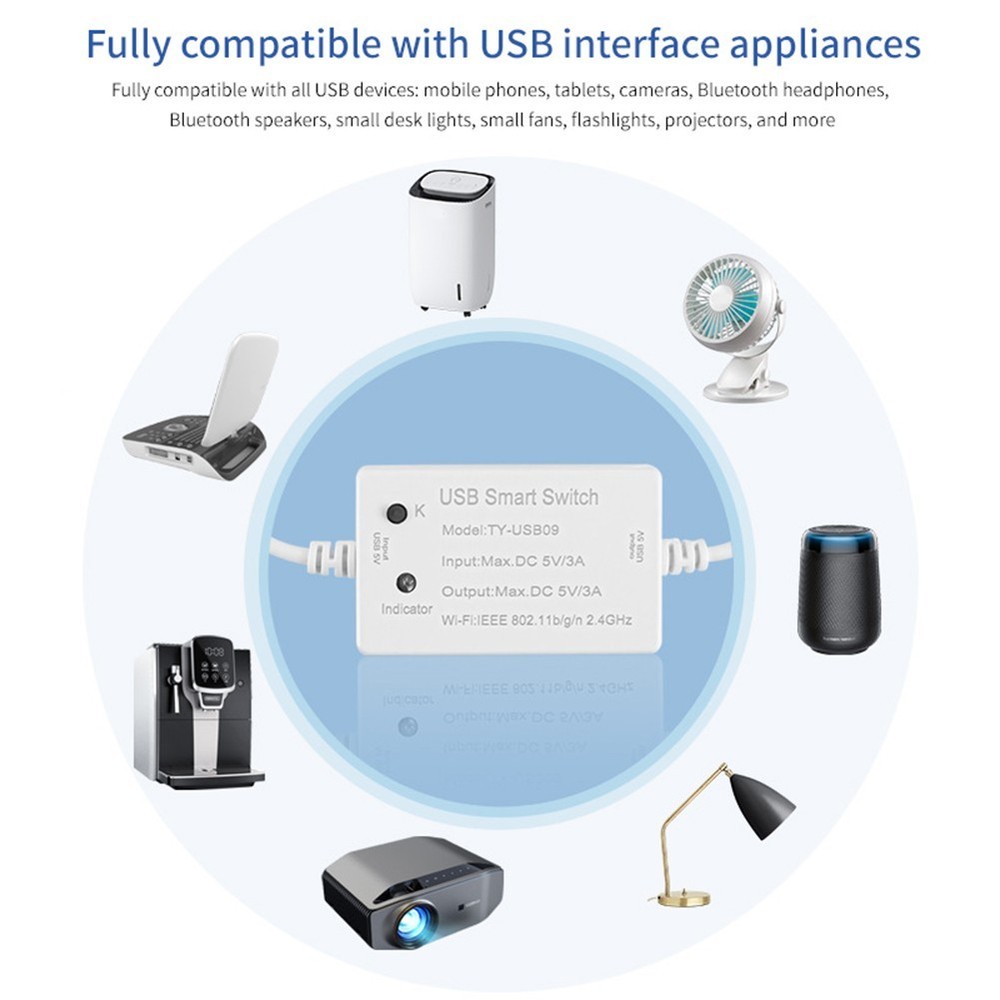 Unlimited Control USB Smart Switch for Multiple Devices No Interference