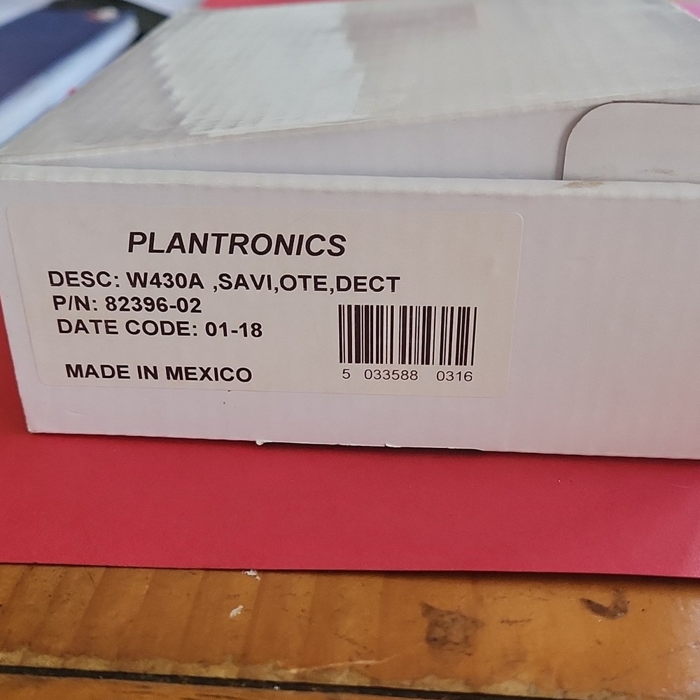 Plantronics W430A DECT Wireless Ear-hook Headset Black Single Earpiece