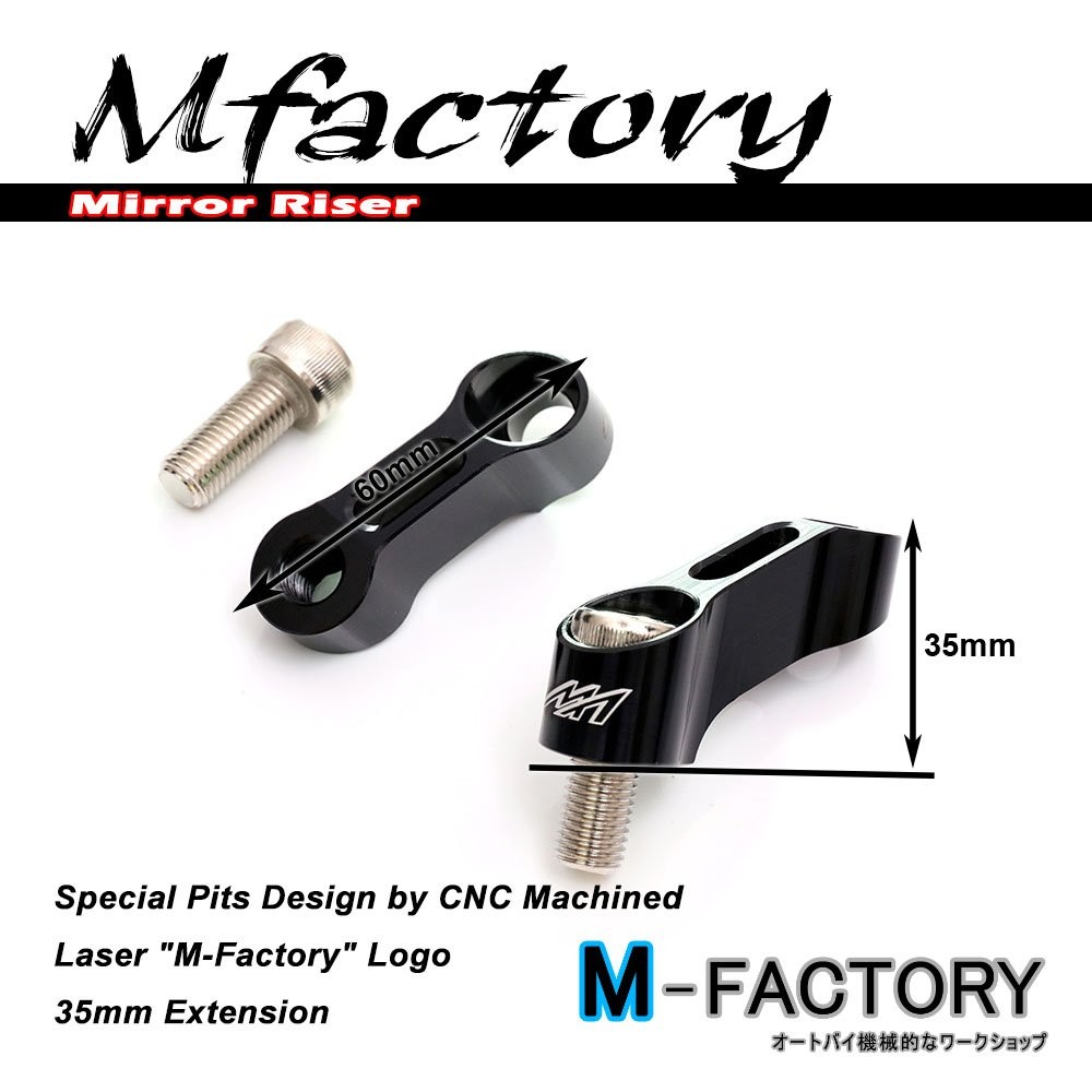 Black Rearview Mirror Riser Extender For Kawasaki Vulcan Cafe  2018-2019