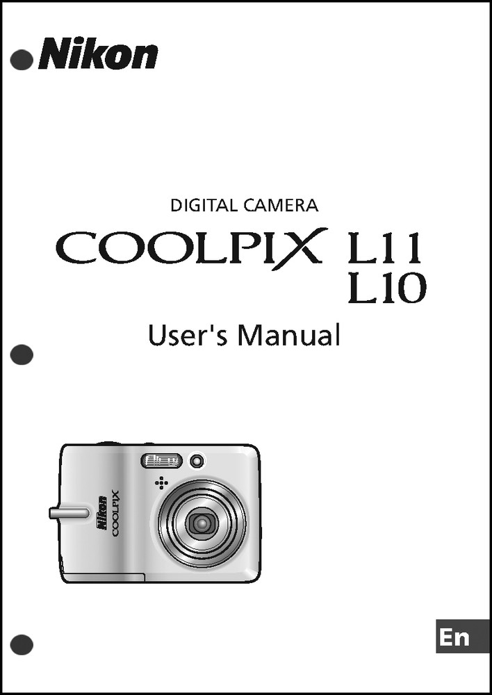 Nikon CoolPix L10 L11 Digital Camera User Guide Instruction  Manual
