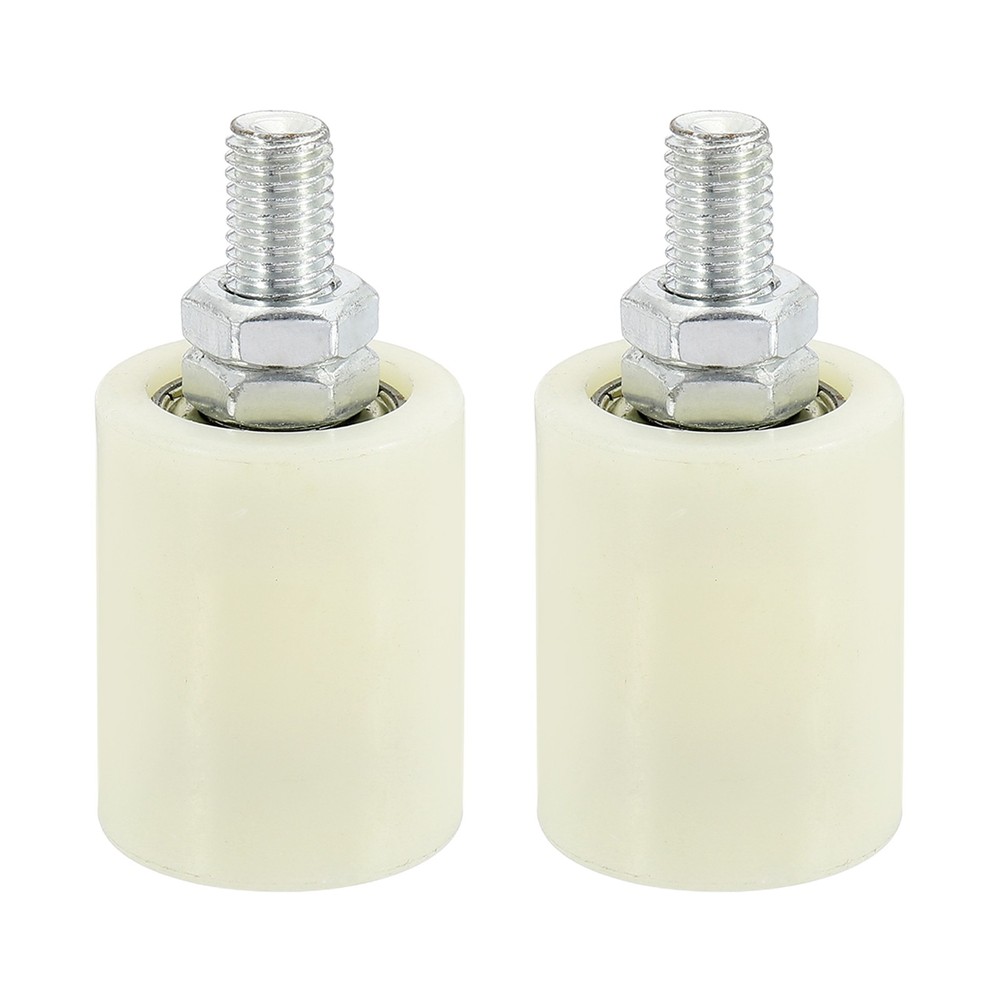 1Set Slide Gate Guide Roller 2" Adjustable Nylon Rollers, White