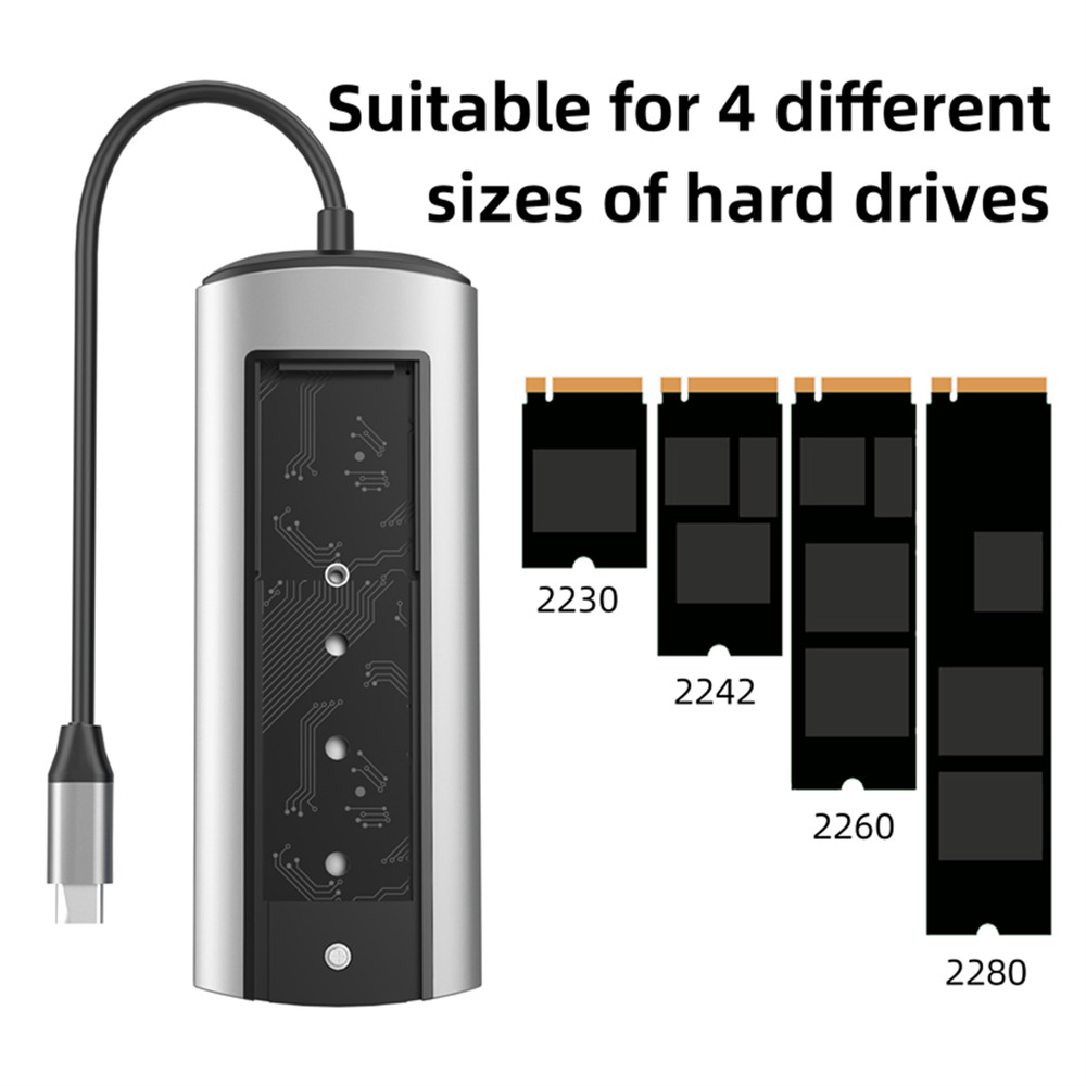 6 in 1 USB3.0 Hub With Disk Storage Function USB3.0 Type-c to HDMI Laptop Dock