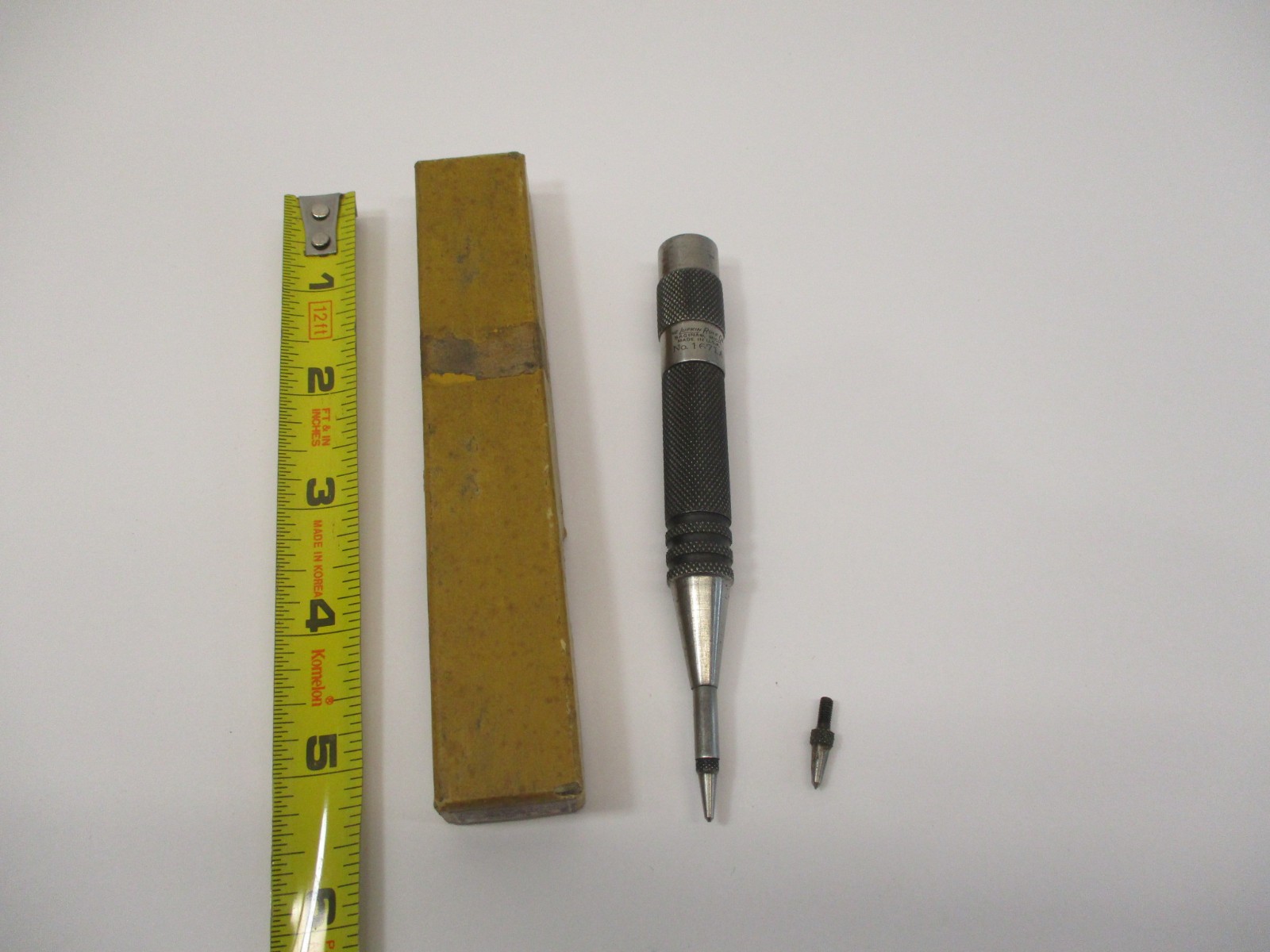 LUFKIN # 1671A Automatic Center Punch 1671 w/ OEM Box 2nd Tip in EC