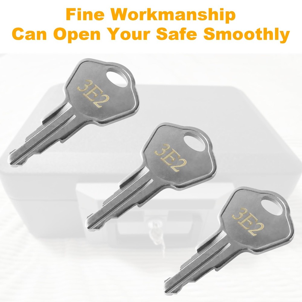 Sentry Safe Replacement Keys Model 1100-Codes 3E2 for 3E2, Silver