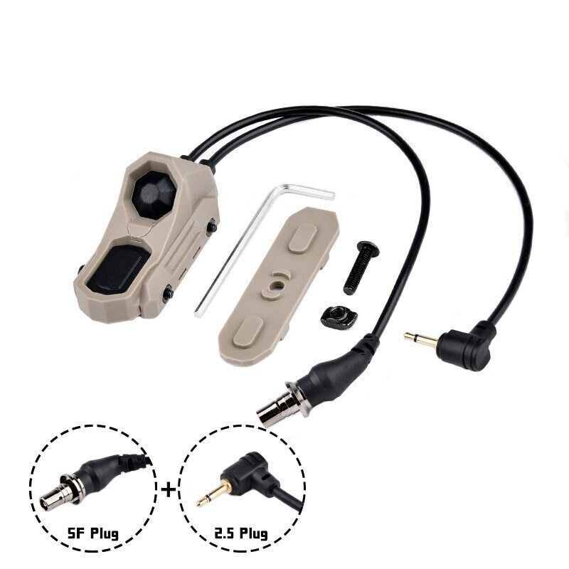 Tactical Flashlight Remote Dual Pressure Switch PEQ DBAL MAWL ModButton Control