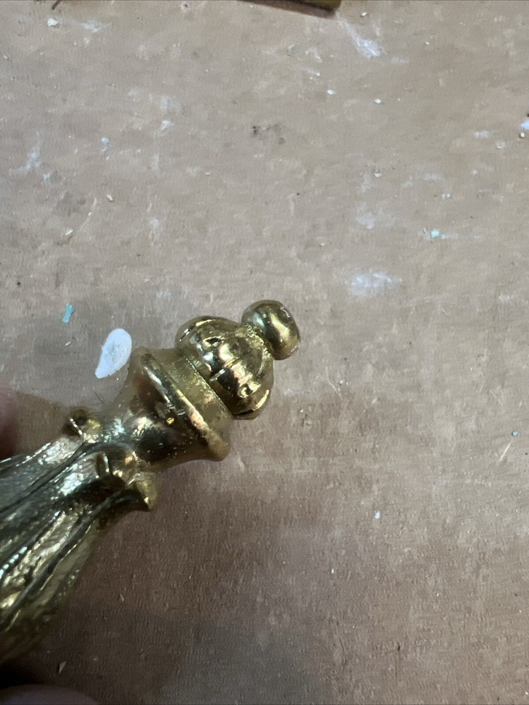 Antique Polished Brass Hinge Finials.