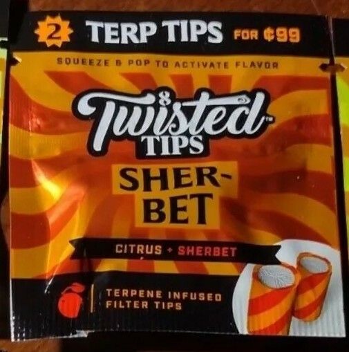 Twisted Hemp Flavored Filter Tips Sherbet 6/2ct Packs=12pc
