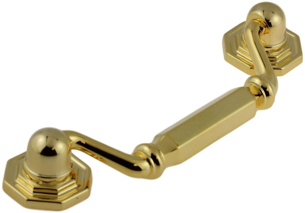 3-1/4" Octagonal Bail Pull Gold