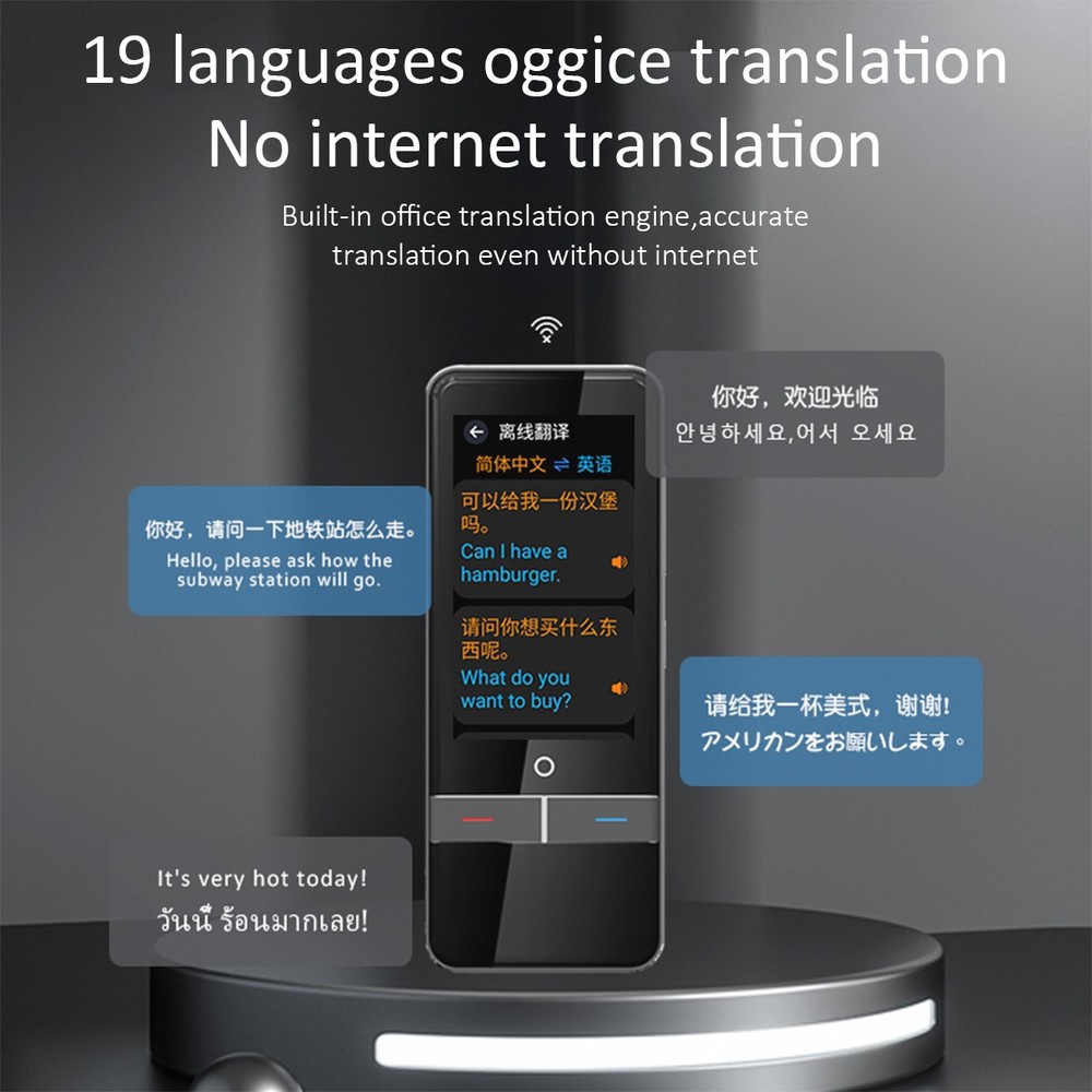 Offline Smart Voice Translator Wifi Translation Bluetooth-Support 139 Language