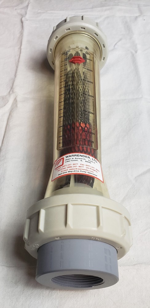 Large 600-6000 l/h Flow Meter , Conical Float , Variable Area , 16 1/2" long