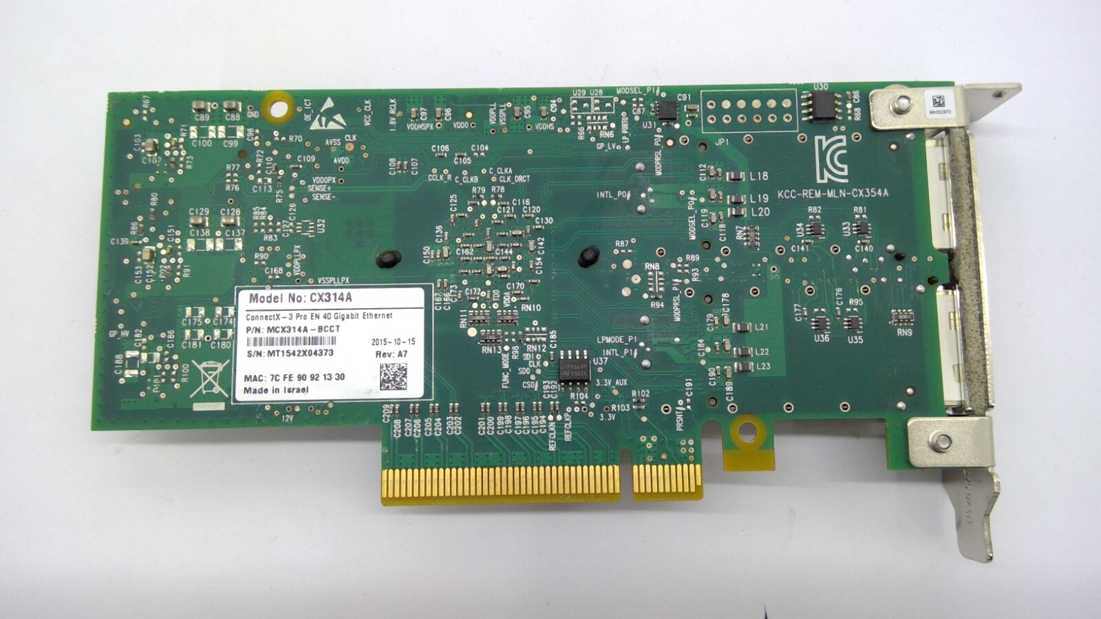 Mellanox ConnectX-3 CX314A 40GB Dual Port QSFP+ PCI-E Network Card MCX314A-BCCT