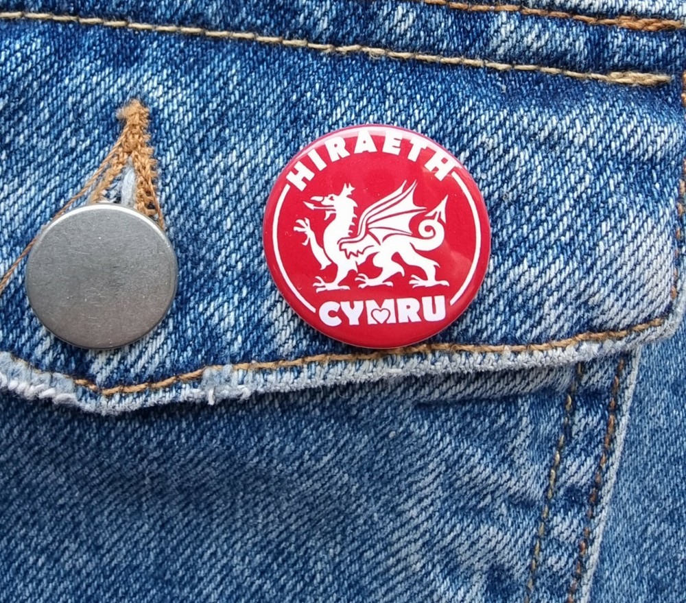 Hiraeth, Cymru - Small Button Badge - 25mm diam