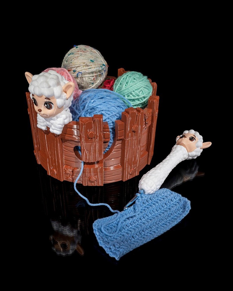 Peasheepful Kit Yarn Bowl and Hook Case