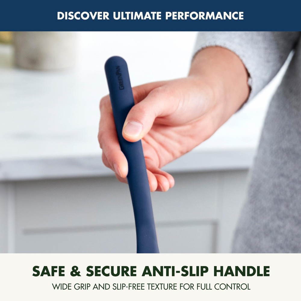 Silicone Solid Spoon, Mixing Stirring Serving, Cooking Kitchen Utensil, Flexi...