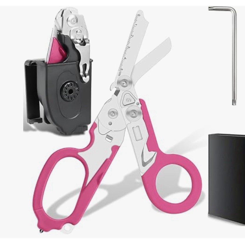 Folding Trauma Shears (pink)