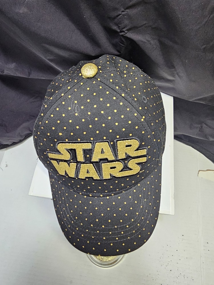 Star Wars Black & Gold Polka Dot Adjustable Back Baseball Hat Cap