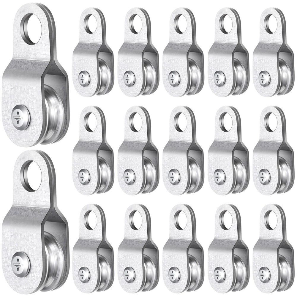 20 Pcs Small Single Pulley Block Wheel Bearing Inside Cable Rollers Single Sn...