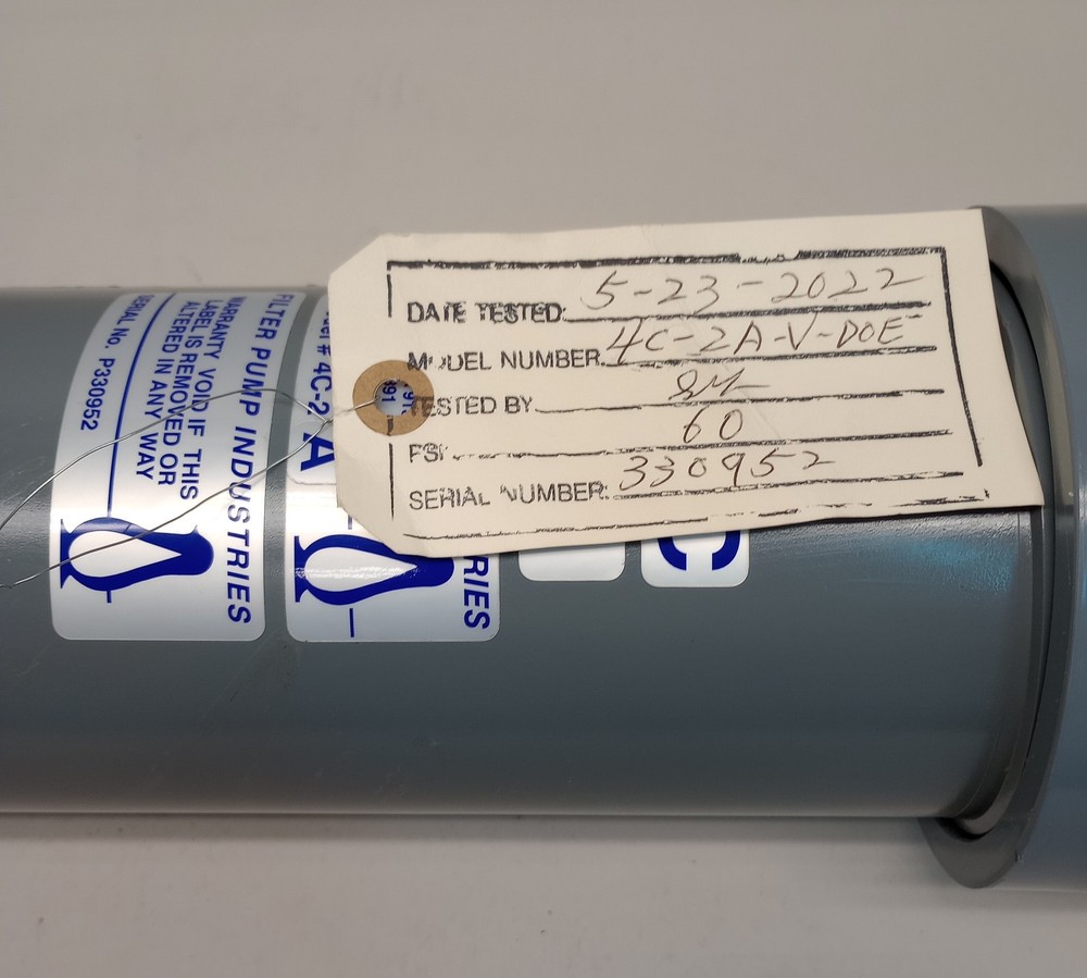 Filter Pump Industries 4C-2A CPVC Viton Elastomer Filter Chamber 20" Filter