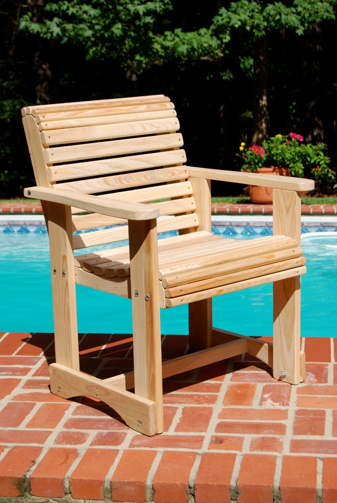 Garden Bench Outdoor Wooden Bench Cypress Unfinished Made In USA Choose a size