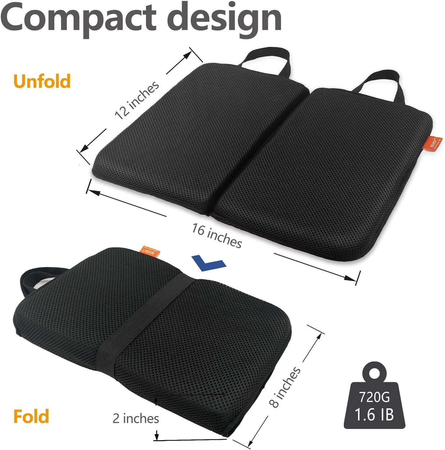 Portable Travel Seat Cushion for Airplane, Cooling Seat Cushion Sciatica Relief