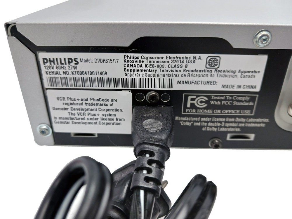 Philips DVDR615 DVD Player Recorder - WORKS