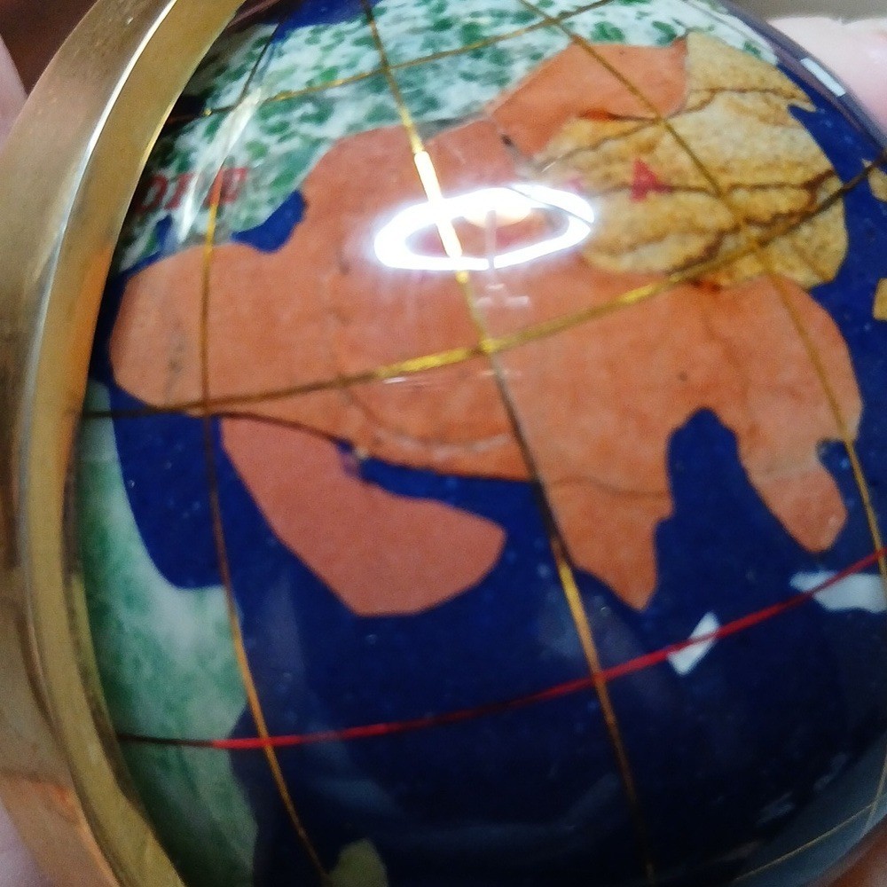 Blue Lapis Lazuli Gemstone World Globe