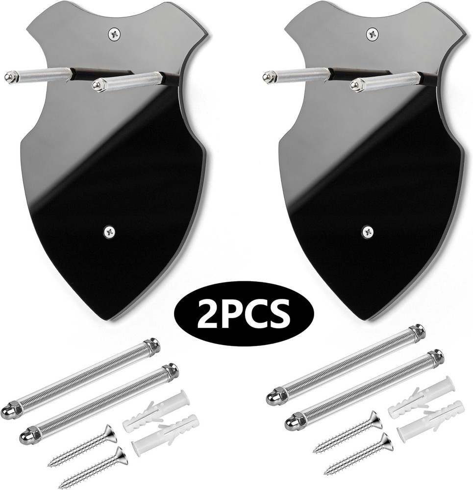 Lesnala 2Pcs Wall Mounted Sword Rack Single Vertical General for Sabre Axe Anime
