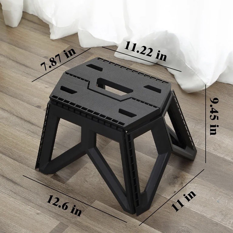 Portable Folding Stool Compact PP Step Stool for Camping Construction Travel